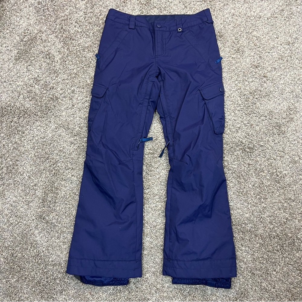 Burton pants girls large purple cargo ski snowboard outdoor winter snow pants